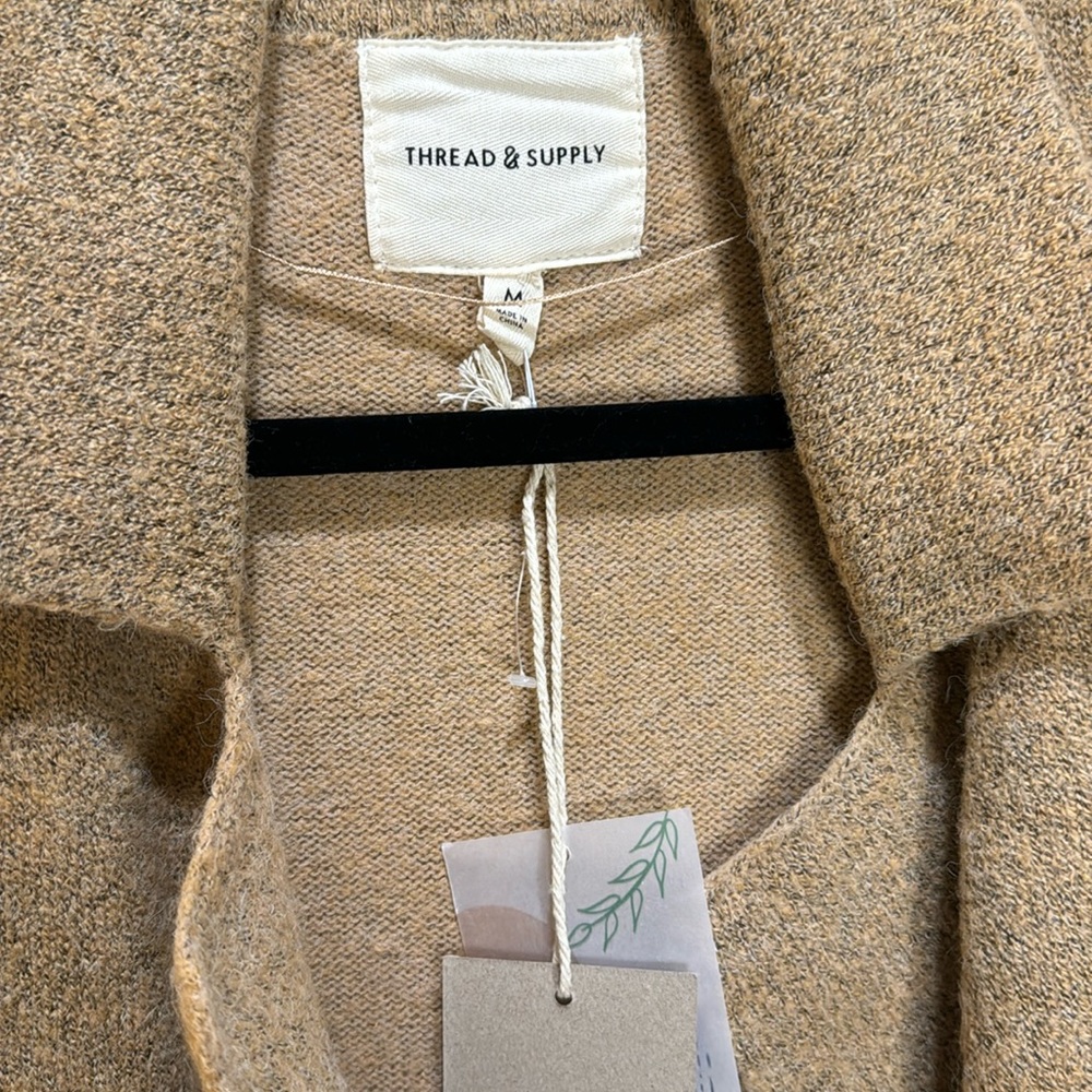 Thread & Supply Open Front Sweater Cardigan - Camel - Picture 4 of 6